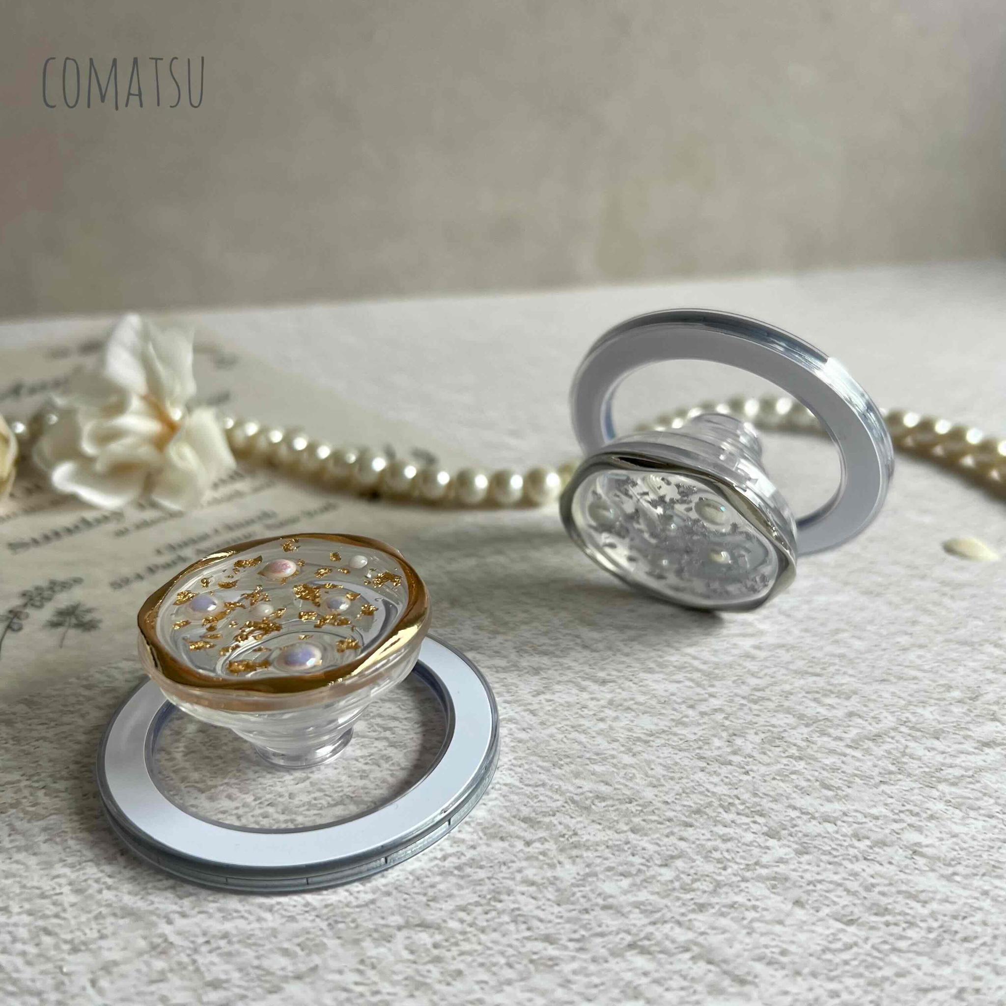 大人ニュアンス仕立て。゜ マグネット式グリップソケット MagSafeケース対応 | 2枚目